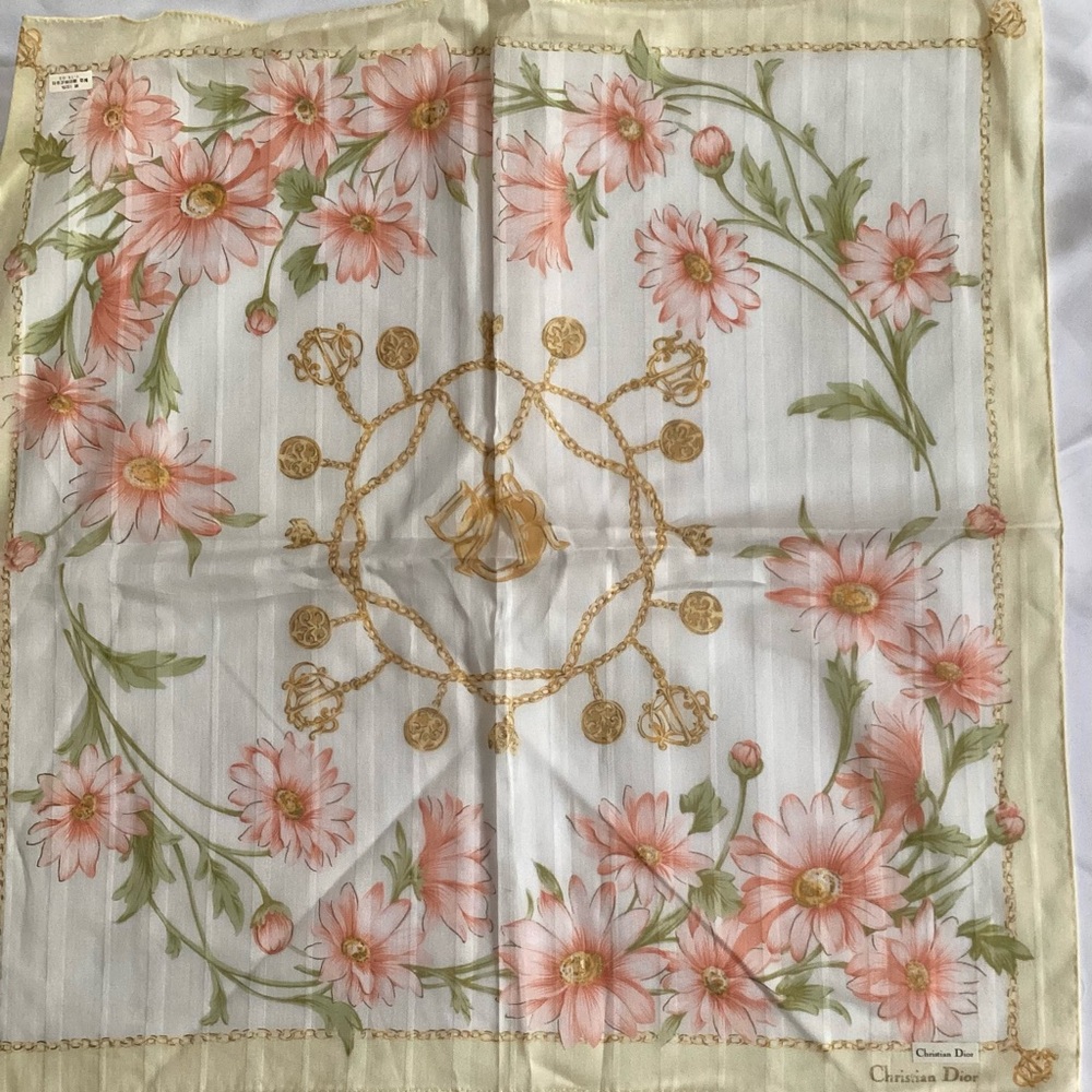 Christian Dior Floral Scarf - Picture 4 of 4